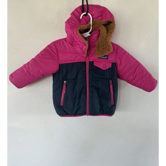 Girls Patagonia Coat 6-12 Months Zip Yo Winter Jacket Reversible Tribbles Hoody - Picture 2 of 5